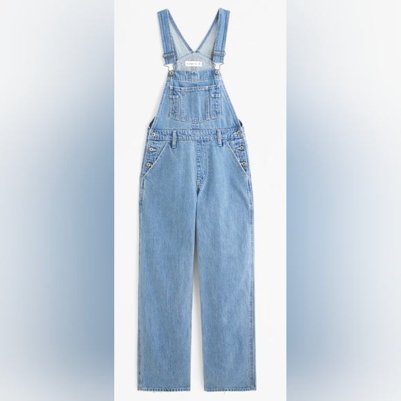 Abercrombie & Fitch Jean Overalls Drapey Ridgid EUC - Picture 5 of 5